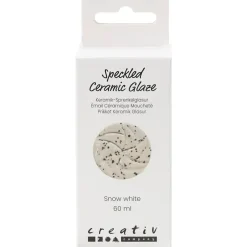 Prikket Keramikglasur, 999-1060 °C, dækkende, snow white, 60 ml/ 1 ds.