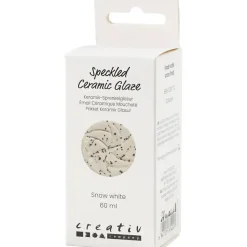 Prikket Keramikglasur, 999-1060 °C, dækkende, snow white, 60 ml/ 1 ds.