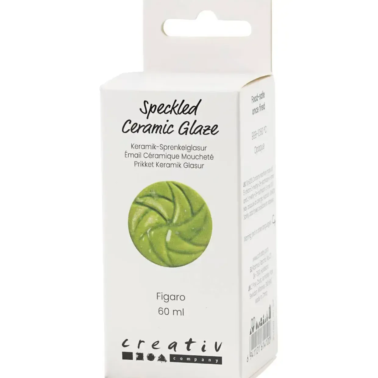 Prikket Keramikglasur, 999-1060 °C, dækkende, Figaro, 60 ml/ 1 ds.