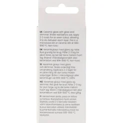 Prikket Keramikglasur, 999-1060 °C, dækkende, Pinky, 60 ml/ 1 ds.