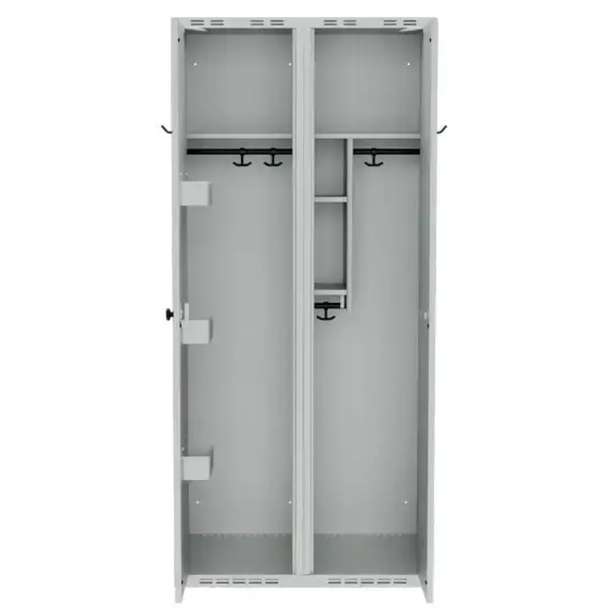 PRO Garderobeskab Komb. A - 800 x 550 x 1752 - Grå