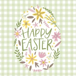 Påskeservietter Happy Easter L: 33 cm str. 33x33 cm - 20 stk pr pakke