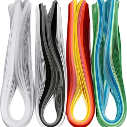 Quilling papir Bredde 5 mm længde 78 cm assorteret 120 gram | 1200 stk
