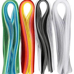 Quilling papir Bredde 5 mm længde 78 cm assorteret 120 gram | 1200 stk