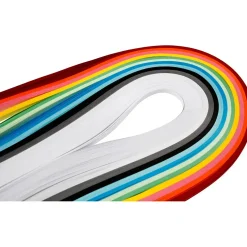 Quilling papir Bredde 5 mm længde 78 cm assorteret 120 gram | 1200 stk
