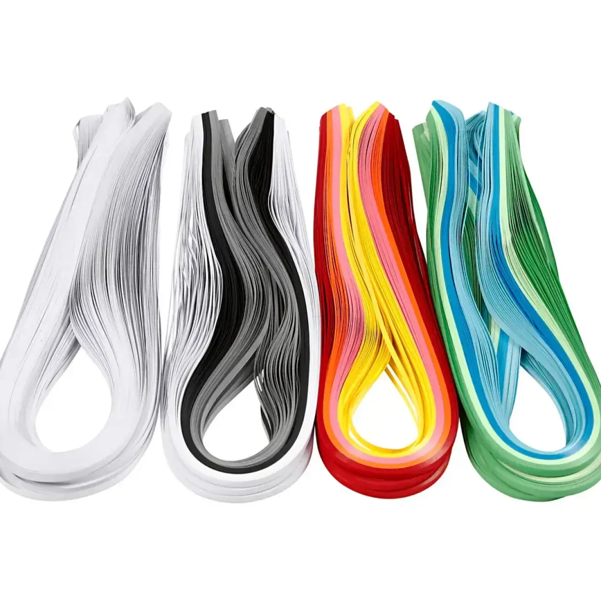 Quilling papir Bredde 5 mm længde 78 cm assorteret 120 gram | 1200 stk