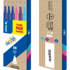 Refill pakke til Pilot Frixion Clicker 0,7 - Sæt med 6 stk