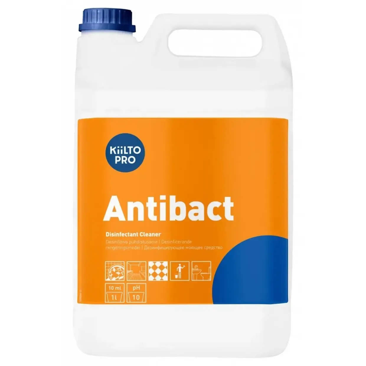 Rengøring/Desinfektion Kiilto Antibact 5ltr u Farve/Parfume Fødevaregodkendt - 3 dnk x 5 ltr/krt