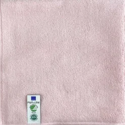 Rengøringsklud, ABENA Puri-Line Basic, 40x40cm, rød, mikrofiber, 80% genanvendt - 10 stk