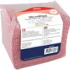 Rengøringsklude MicroWipe 38x40cm rød mikrofiber viskose engangs - 500 stk