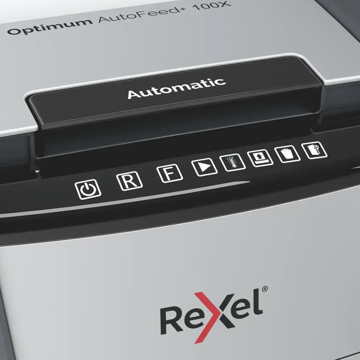 Rexel Optimum Makulator AutoFeed+ 100X, krydsmakulering, 4 x 28 mm, P4