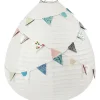 Rispapirlampe - Dråbeformet Ø25 cm - Hvid