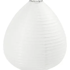 Rispapirlampe - Dråbeformet Ø25 cm - Hvid