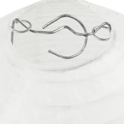 Rispapirlampe - Dråbeformet Ø25 cm - Hvid