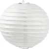 Rispapirlampe - rund Ø35cm hvid