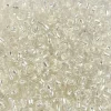 Rocailles perler, dia. 3 mm, hulstr. 0,6-1,0 mm, sølv, 25g, str. 8