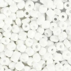 Rocaillesperler, dia. 4 mm, hulstr. 0,9-1,2 mm, perlemor, 25g, str. 6/0