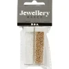Rocaillesperler, str. 15/0 , hulstr. 0,5-0,8 mm, hvid, rosaguld, 2x7g