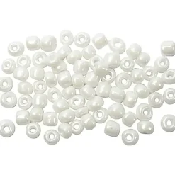 Rocai perler, dia. 4 mm, hulstr. 0,9-1,2 mm, perlemor, 500g, str. 6/0
