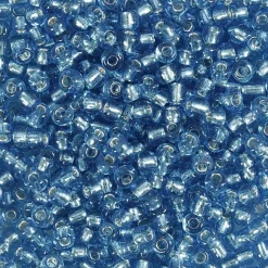 Rocai perler, dia. 3 mm, hulstr. 0,6-1,0 mm, turkis klar, 25g, str. 8/0