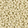 Rocaiperler diam. 3 mm str. 8/0 hulstr. 0,6-1,0 mm off white 25 g pr pakke
