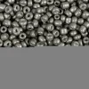 Rocaiperler, diam. 3 mm, str. 8/0 , hulstr. 0,6-1,0 mm, grå, 25 g