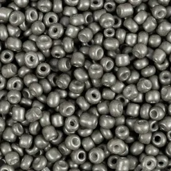 Rocaiperler, diam. 3 mm, str. 8/0 , hulstr. 0,6-1,0 mm, grå, 25 g