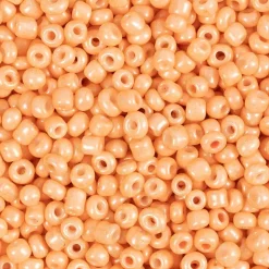 Rocaiperler, diam. 3 mm, str. 8/0 , hulstr. 0,6-1,0 mm, peach, 25 g