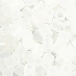 Rørperler klar transparent (50) størrelse 5 x 5 mm - hulstr. 2,5 mm - medium - 1100 stk.
