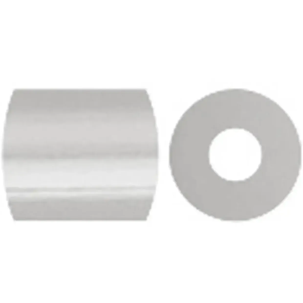 Rørperler klar transparent (50) størrelse 5 x 5 mm - hulstr. 2,5 mm - medium - 1100 stk.