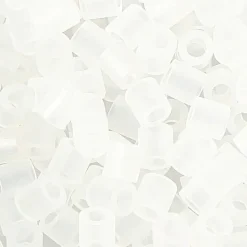 Rørperler klar transparent (50) str. 5 x 5 mm - hulstr. 2,5 mm - medium - 6000 stk.