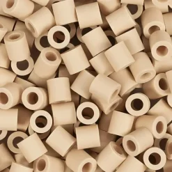 Rørperler NABBI BioBeads str. 5x5 mm, hulstr. 2.5 mm, medium, creme, 1000 stk.