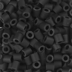 Rørperler NABBI BioBeads str. 5x5 mm, hulstr. 2.5 mm, medium, sort, 1000 stk.