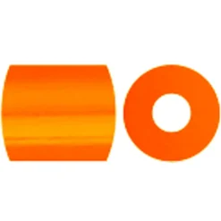Rørperler str. medium 5 x 5 mm - hulstørrelse 2,5 mm - klar orange (13) - 1100 stk.