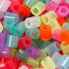 Rørperler størrelse medium 5 x 5 mm - glitterfarver - 20000 assorteret