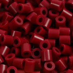 Rørperler, str. 5x5 mm, hulstr. 2,5 mm, medium, vinrød (32239), 1100 stk./ 1 pk.