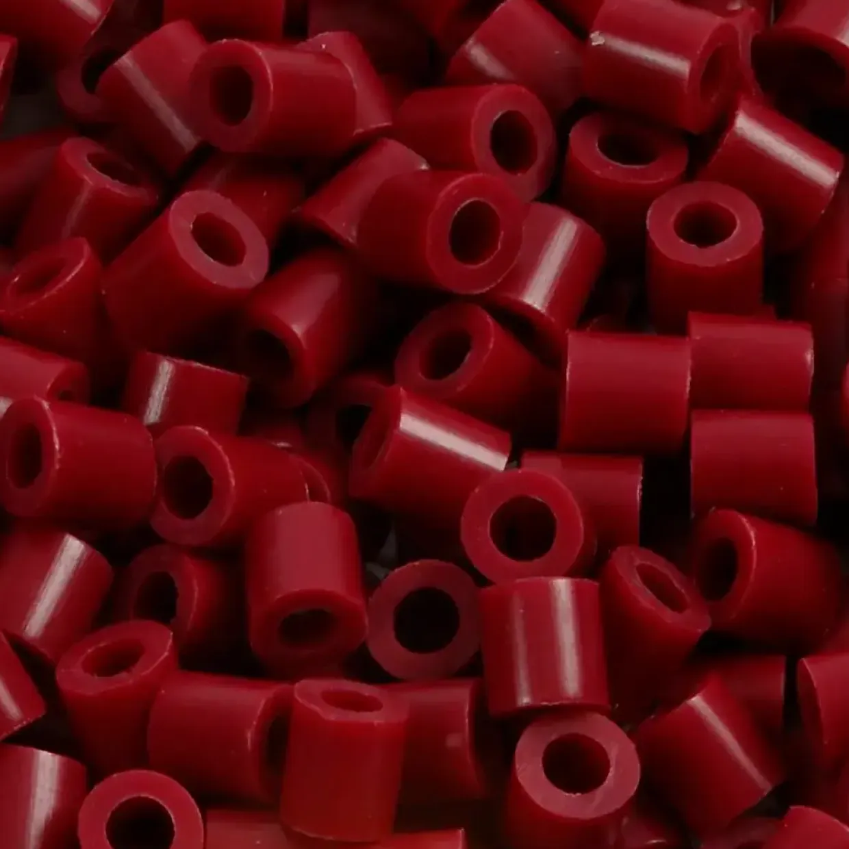 Rørperler, str. 5x5 mm, hulstr. 2,5 mm, medium, vinrød (32239), 1100 stk./ 1 pk.