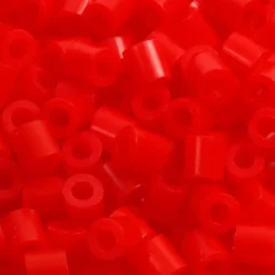Rørperler, str. 5x5 mm, hulstr. 2,5 mm, medium, lys rød (32225), 1100 stk./ 1 pk.