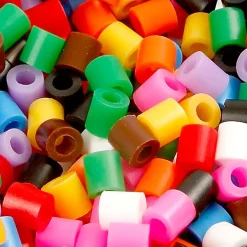 Rørperler, str. 5x5 mm, hulstr. 2,5 mm, medium, standardfarver, 6000 stk./ 1 pk.