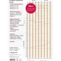 Årskalender - Projekt Planner - 210x298mm - Brun - 2029 - Mayland - 29105000