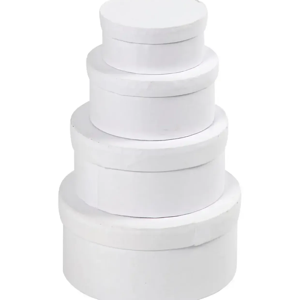 Runde æsker – dia. 8, 10, 12 og 14 cm – H: 4, 5, 6 og 7 cm – 4 stk