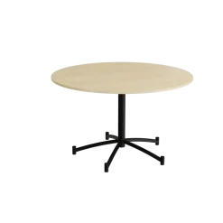 Rundt bord Zam Ø1200 mm, birk laminat på sort stel