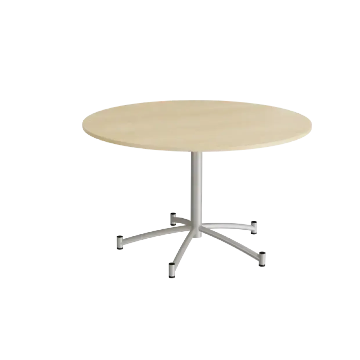 Rundt bord Zam Ø1200 mm, birk laminat på alugråt stel
