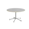 Rundt bord Zam Ø1200 mm, lysegrå, lyddæmpende linoleum, alugråt stel