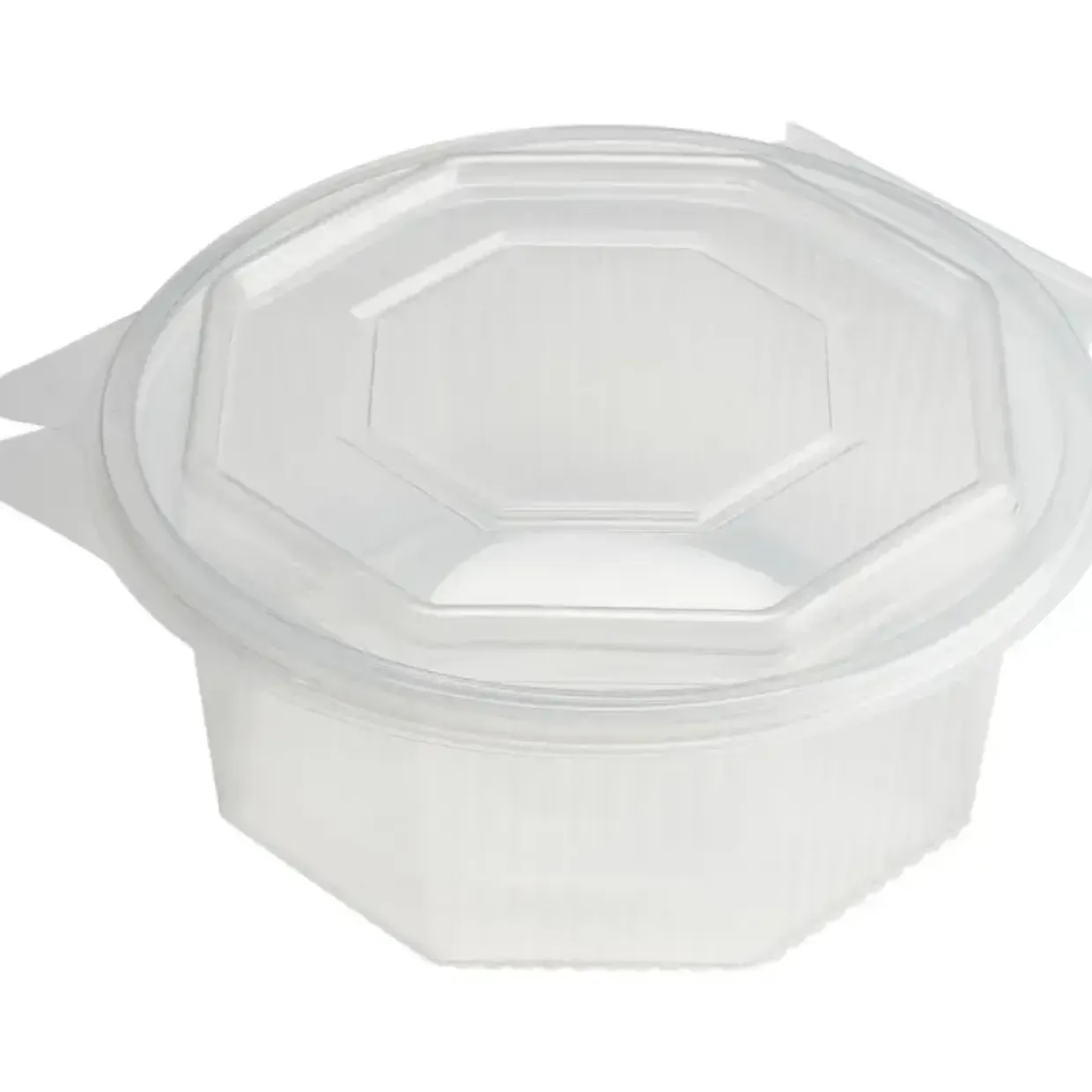 Salatskål med hænglset låg, 500 ml, klar, PP, rund - 400 stk