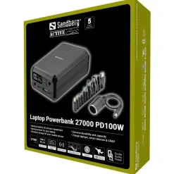 Sandberg Laptop Powerbank 27000 PD100W sort