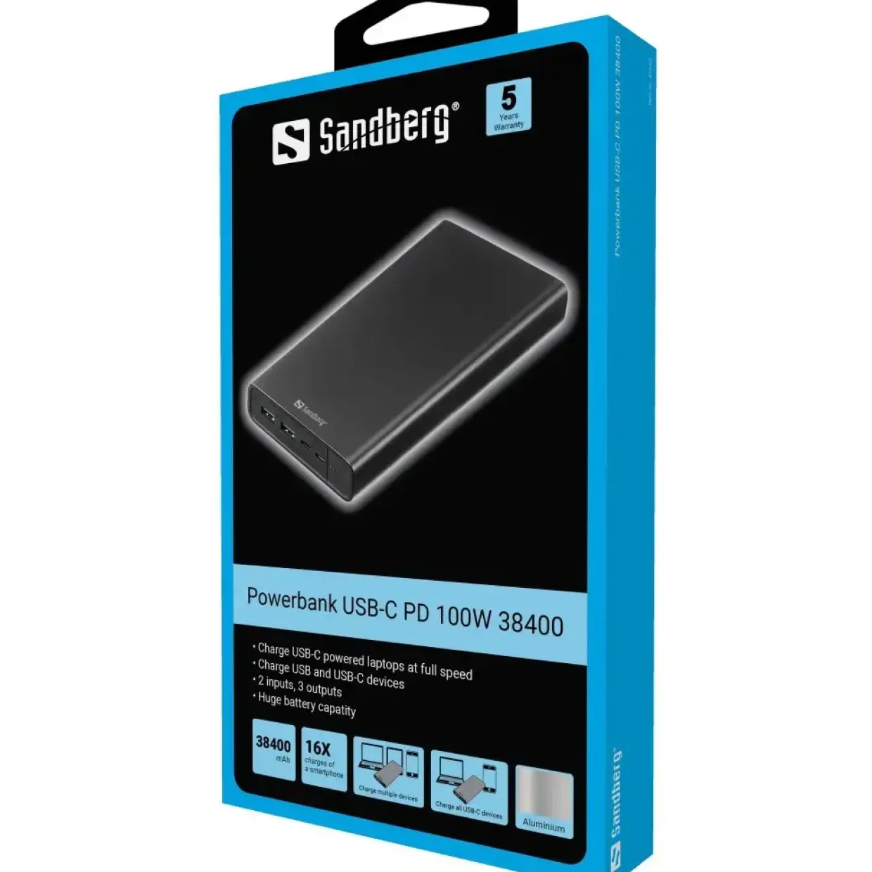 Sandberg Powerbank USB-C PD 100W 38400
