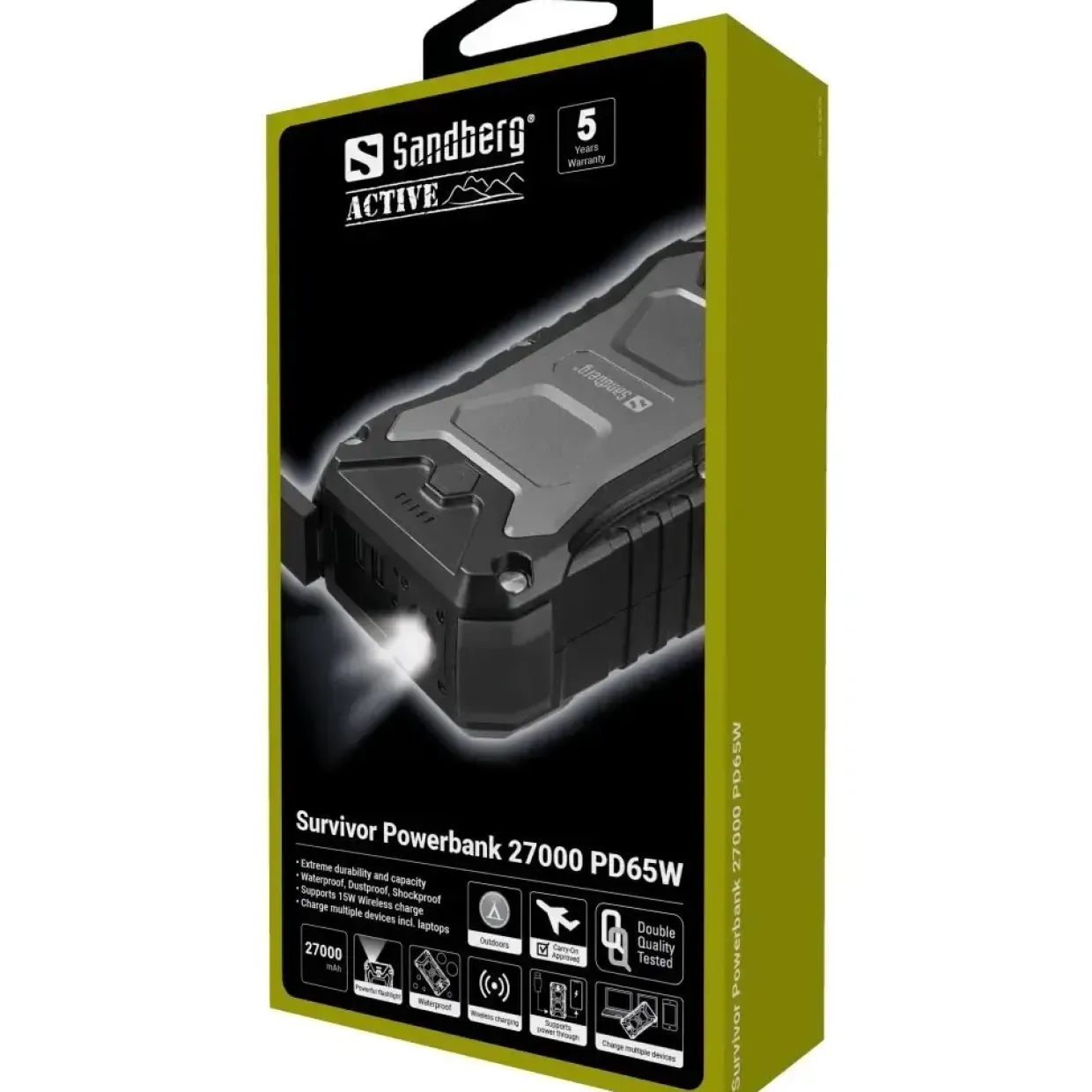 Sandberg Survivor Powerbank 27000 PD65W Black