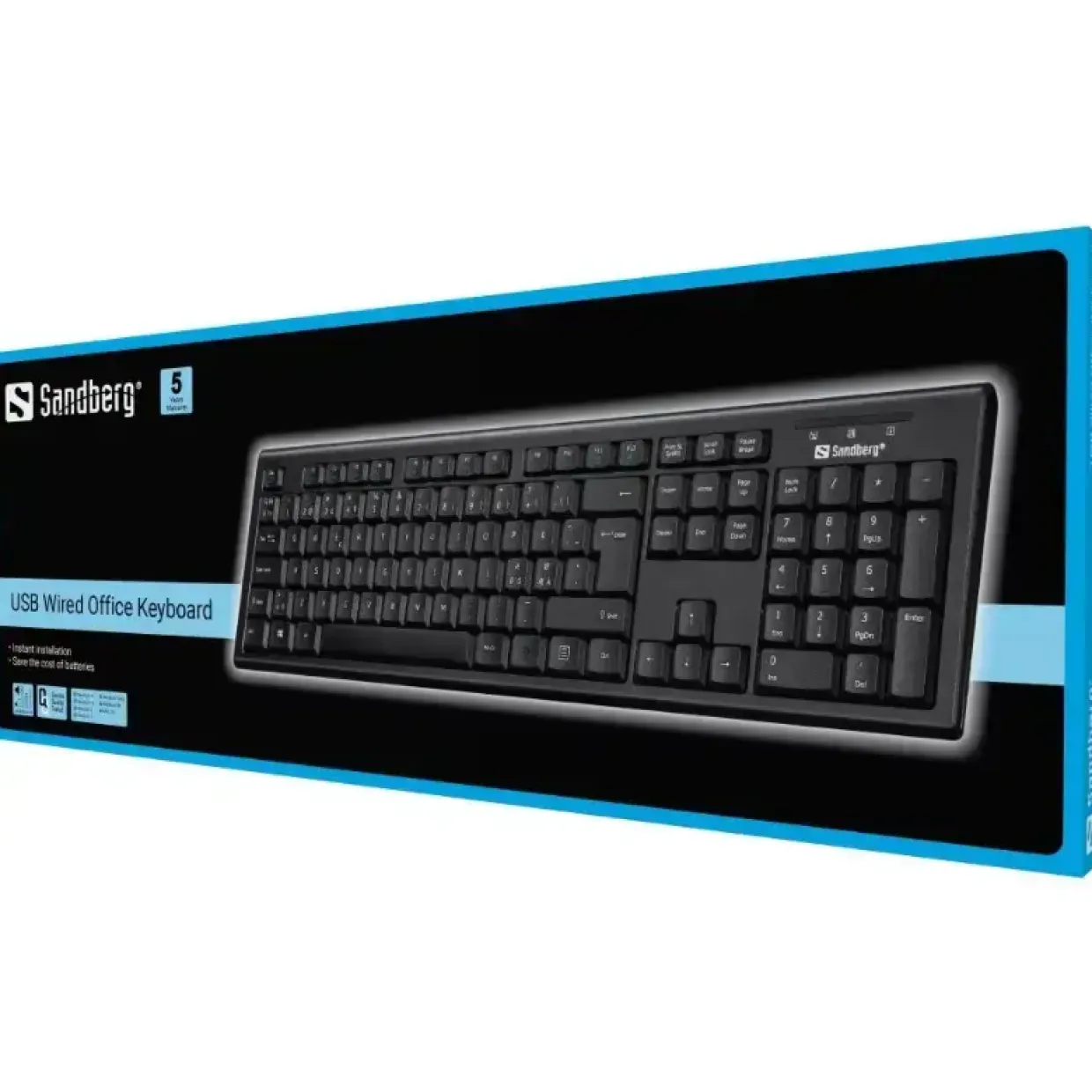 Sandberg Wired USB Office Keyboard Nordic