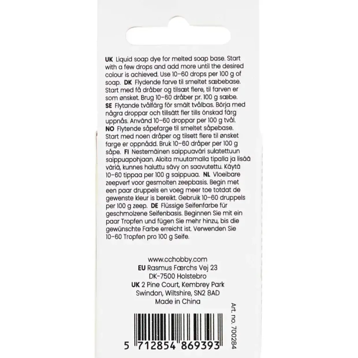 Sæbefarve | blå |10 ml/ 1 fl.